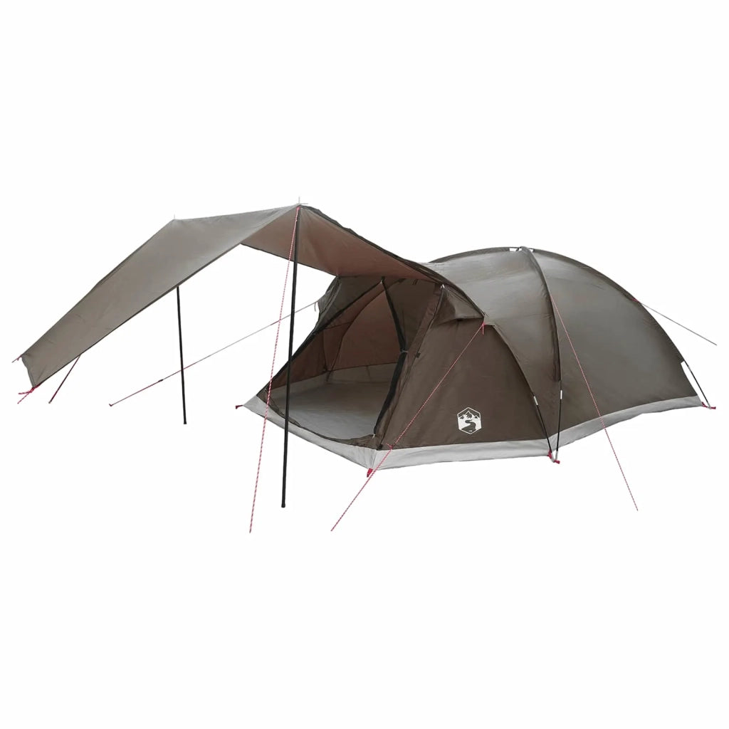 Tenda Capanna Marrone grigio 8 persone Poliestere e Acciaio 42029013