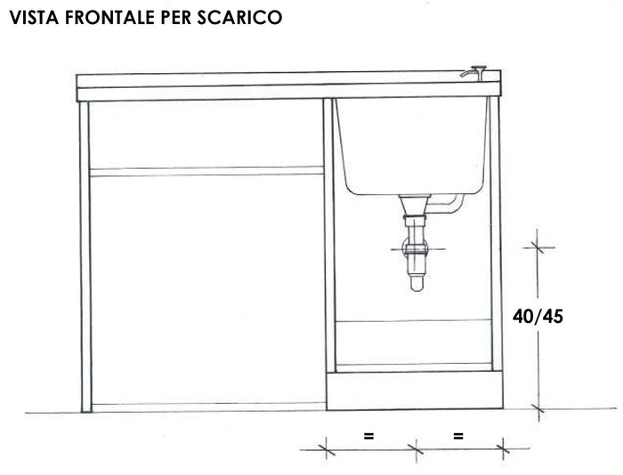 Lavatoio e Coprilavatrice 109x60x89cm Asse in Termoplastico Montegrappa Marella Bianco Destro con Cesto