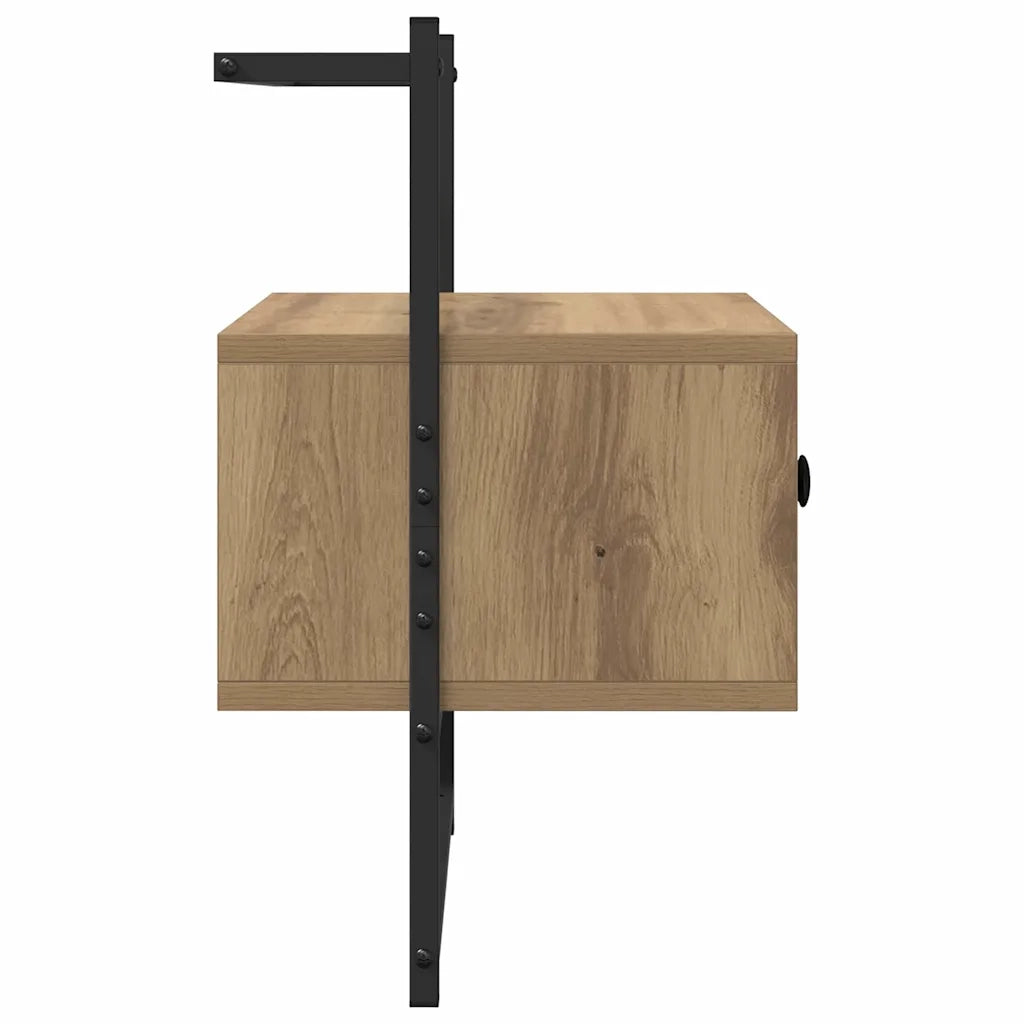 Armadio da Notte 2 pcs Rovere artigianale 35 x 30 x 51 cm