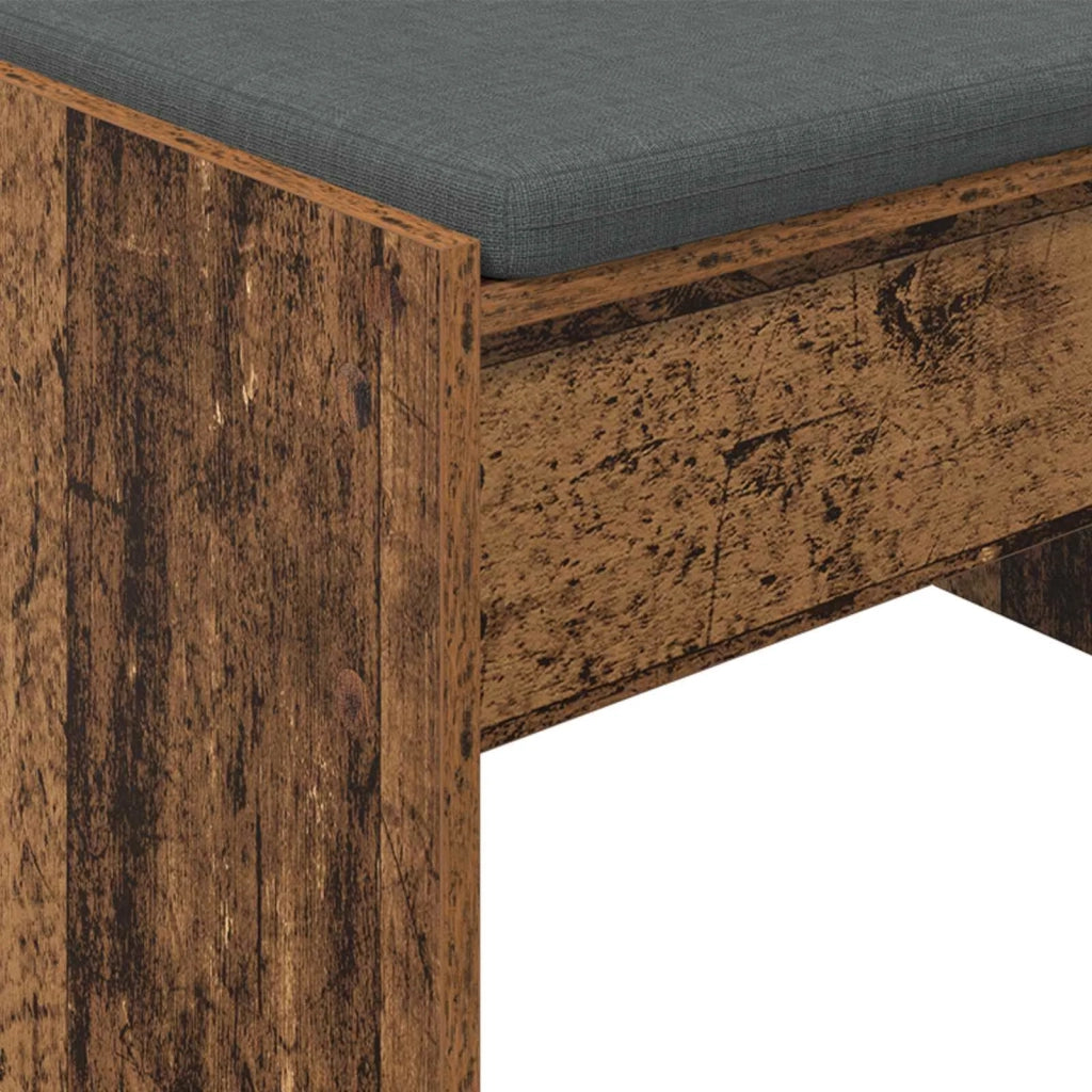 Panca per ingresso con cuscino Legno vecchio 63 x 38 x 40 cm 891550