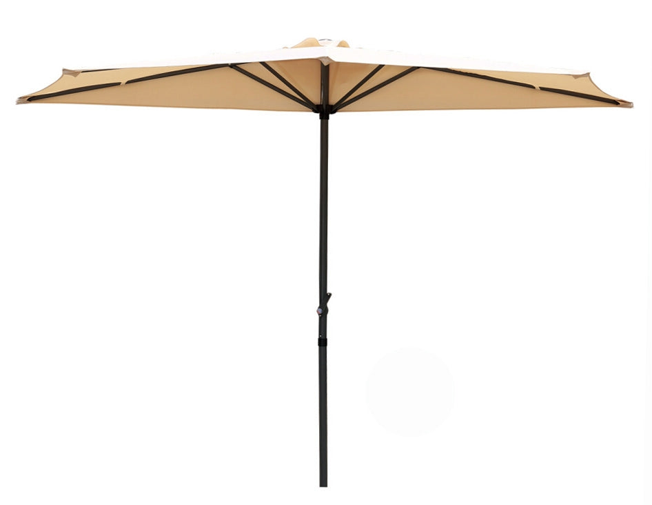 Ombrellone a Parete 1/2 Tondo Ø 270 Cm Struttura in Alluminio da Giardino per Arredo Esterno