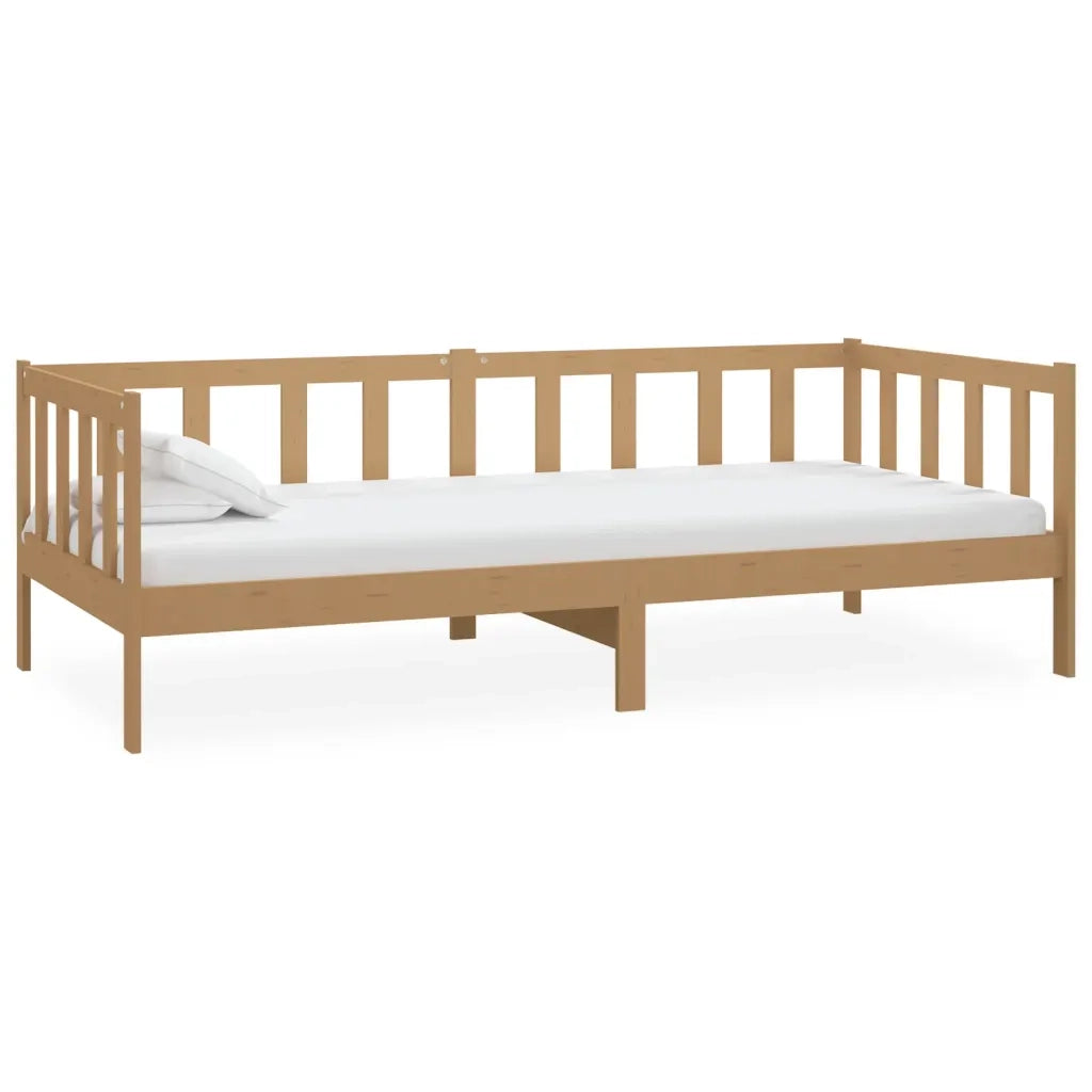Divano Letto con Materasso 90x200 cm ambra in Legno di Pino 3083612