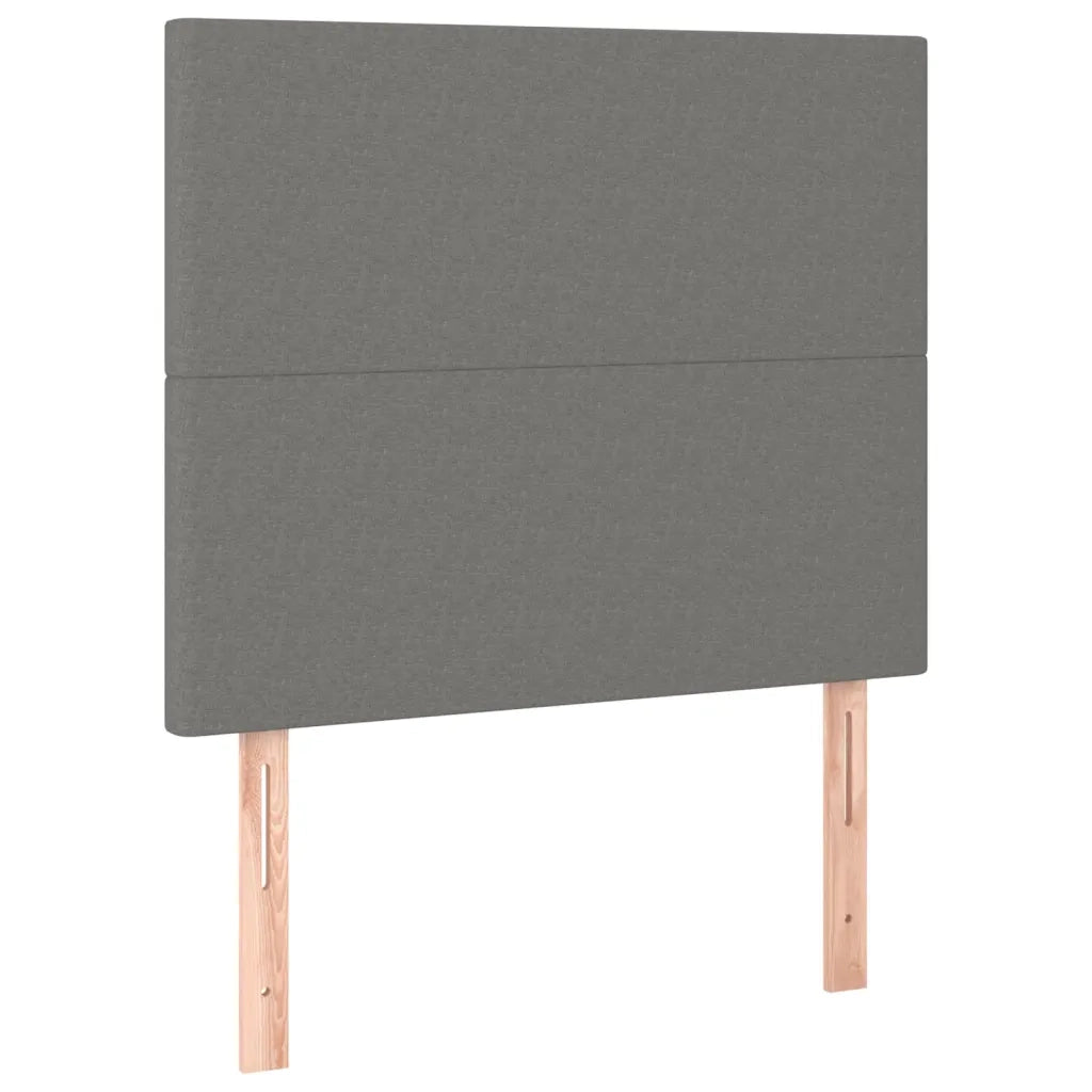 Testiera | Testata Grigio Scuro 100x5x118/128 cm Tessuto