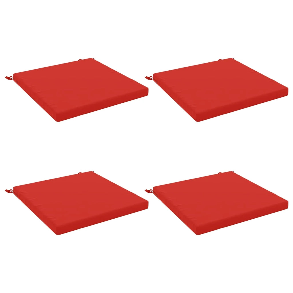 Cuscini per Sedia in 4 Pezzi SOEST 4 pz 100% Poliestere Rosso 944694