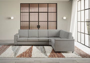 Divano marrak 3 posti (tre sedute da 60cm)+ angolo + divano 2 posti medio (due sedute da 70cm) misure esterne l.286x246 | grigio - Mobili 2G