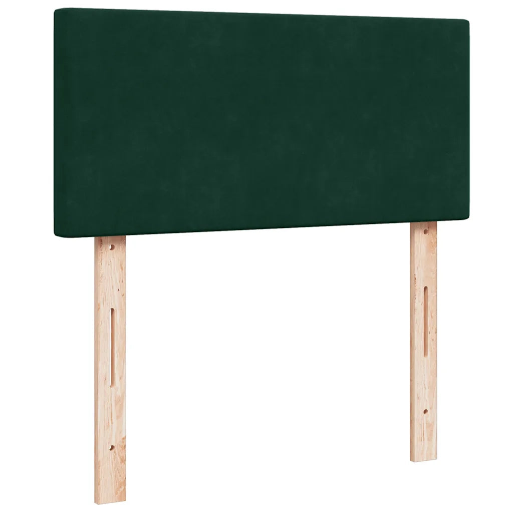 Giroletto a Molle con Materasso Verde Scuro 90x200 cm Velluto 3287635