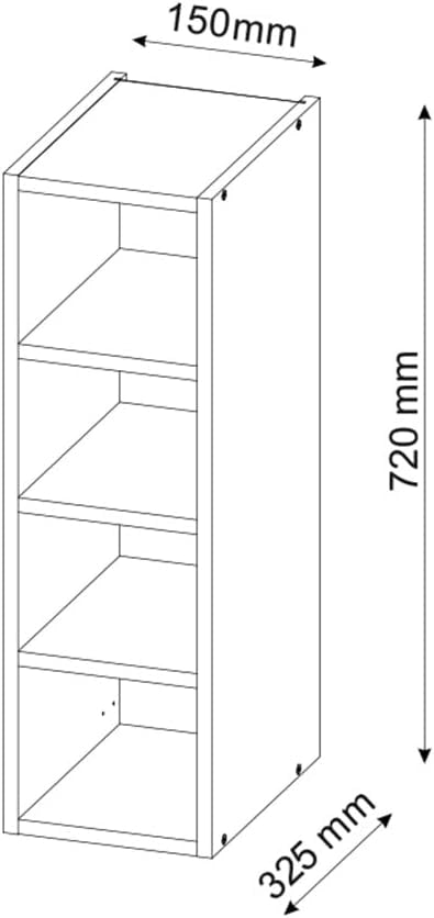 Pensile Fame-Line, Bianco, 15 cm, per la combinazione con altri moduli della serie Fame-Line
