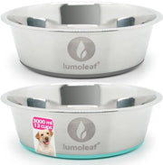 Ciotola per cani in acciaio inossidabile, grande (φ26 cm), 2 x 3000 ml ciotola per cibo con fondo in silicone antiscivolo, ciotola per acqua in metallo per cani grandi e medio-grandi, resistente al lavastoviglie (doppia ciotola per cani)