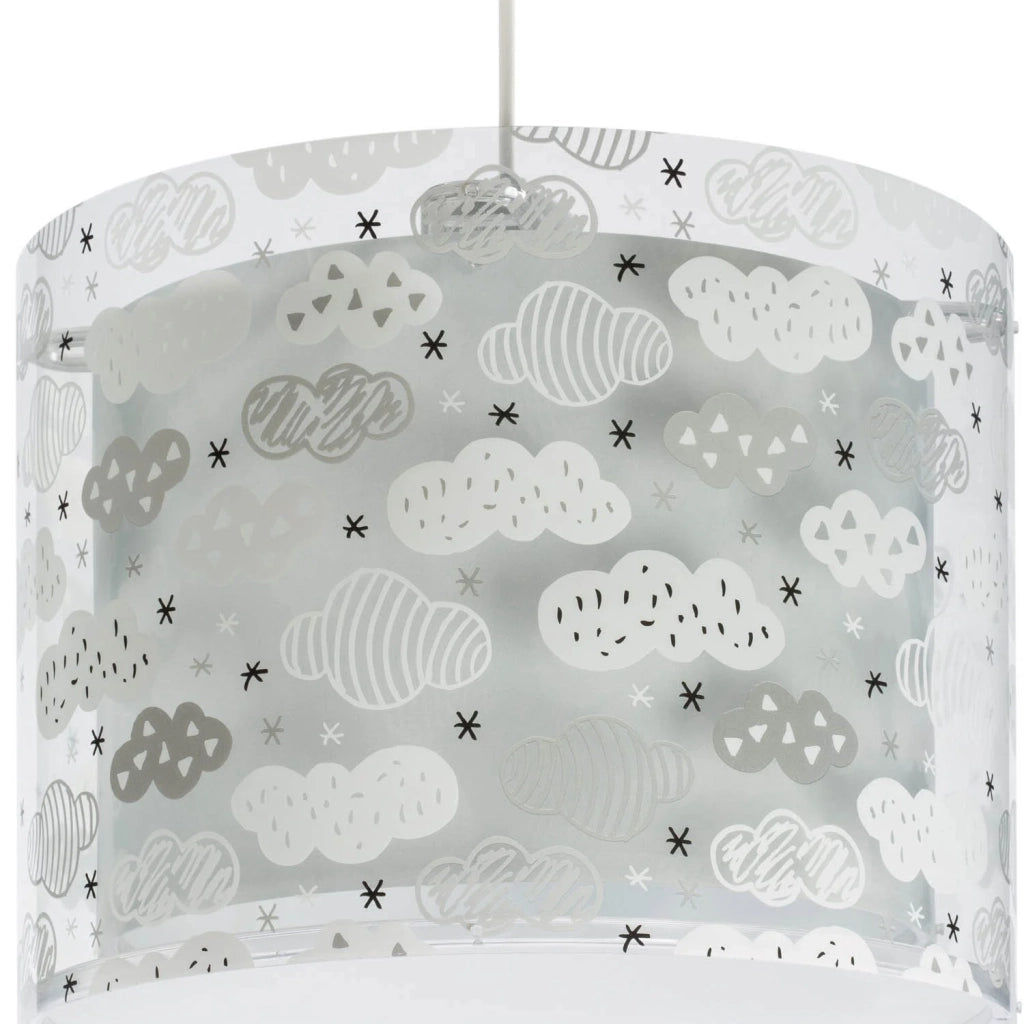 LÚZETE - LÁMPARA COLGANTE INFANTIL CLOUDS GRIS