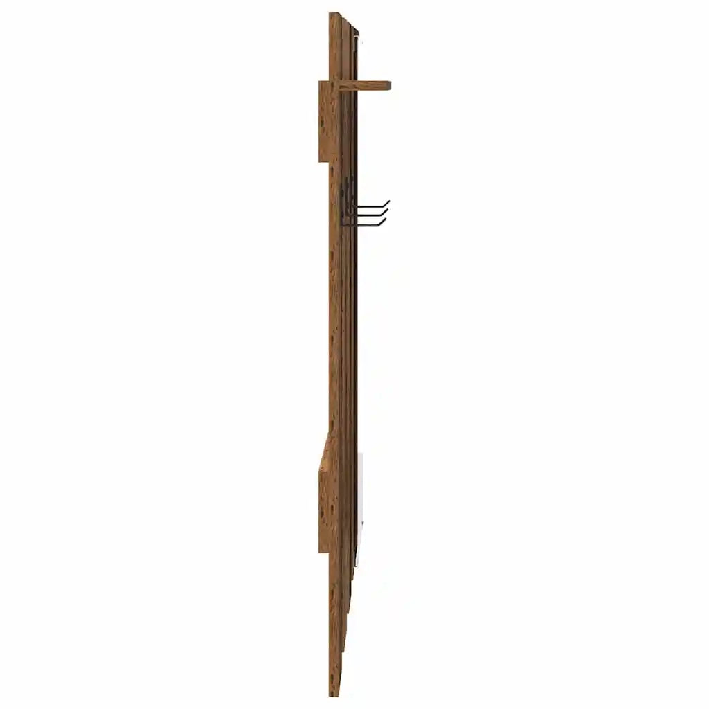 Appendiabiti a muro Legno vecchio 100 x 10 x 100 cm 874513