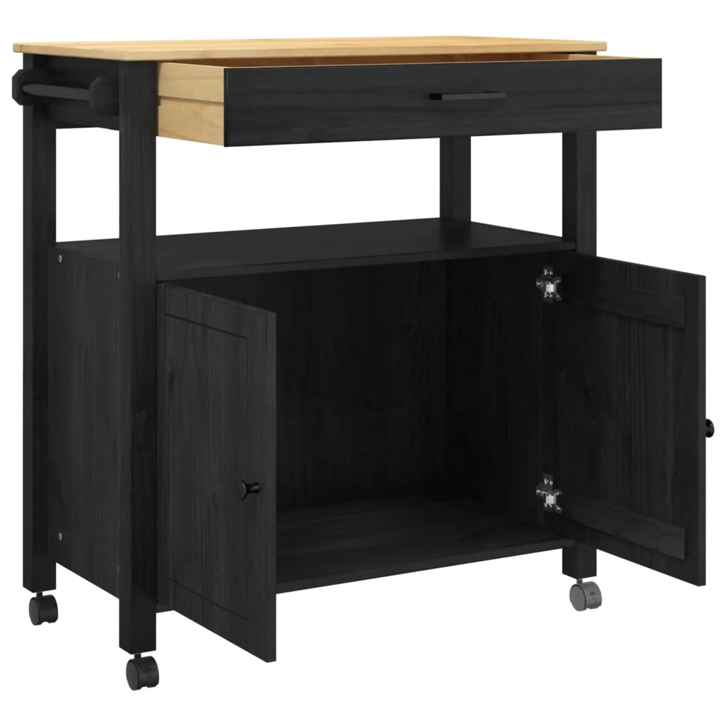 Carrello da Cucina MONZA Nero 84 x 40 x 88,5 cm CFW3015912
