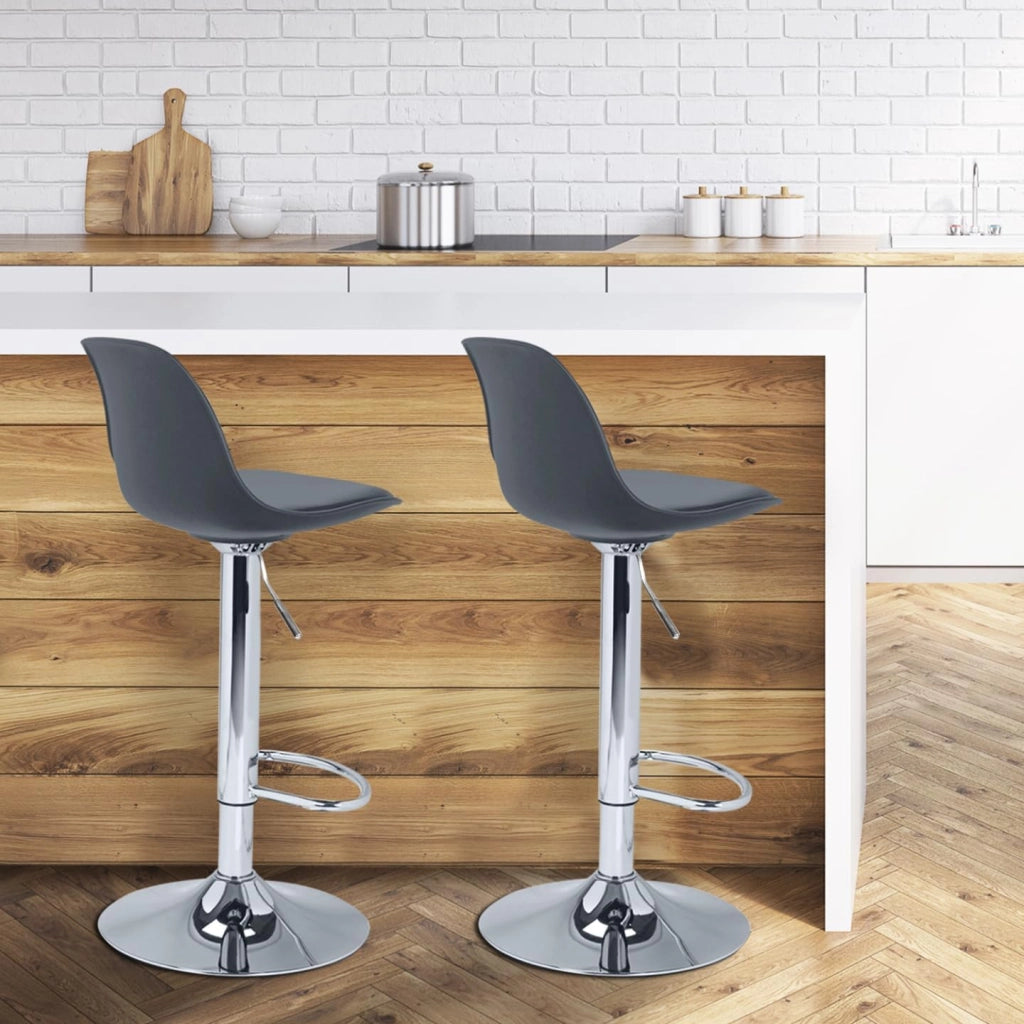 Set di 2 sgabelli da bar design grigio KARL