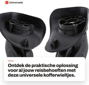 Set di sostituzione per ruote universali - doppie ruote - materiale PVC - facile da installare - adatto per carrelli - ruote di bagaglio