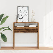 Tavolino Consolle-Tavolino da soggiorno-Tavolo Legno Antico 78x30x80 cm in Truciolato