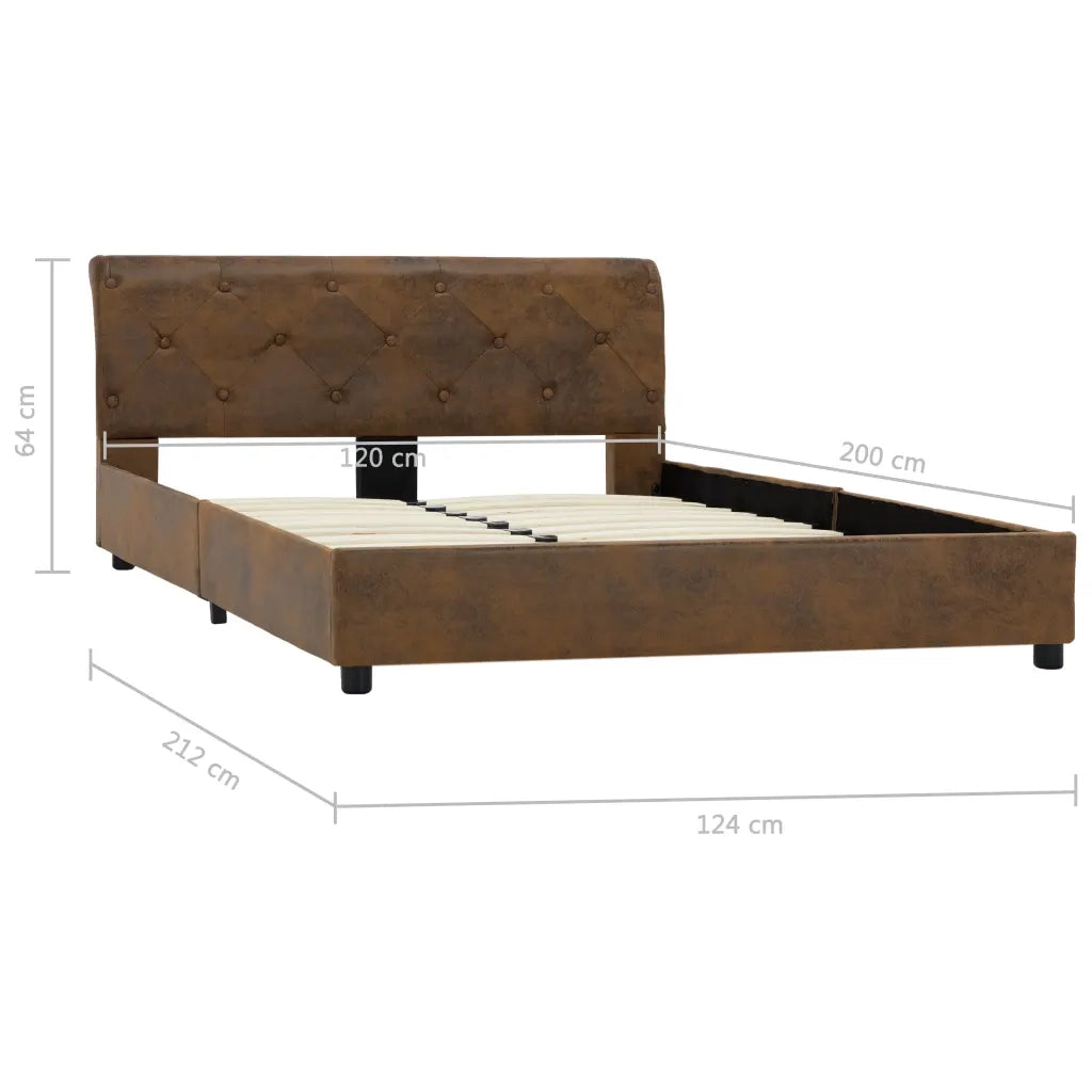 Giroletto Marrone in Similpelle Scamosciata 120x200 cm 284890