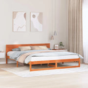Struttura del letto Marrone cerato 200 x 200 cm Pino massello