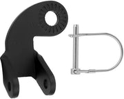 Connettore per bicicletta - Fissaggio bicicletta - Porta bicicletta con gancio - D-Pin - Argento/Nero - Acciaio, 7x5,5x3cm - Trailer per bicicletta