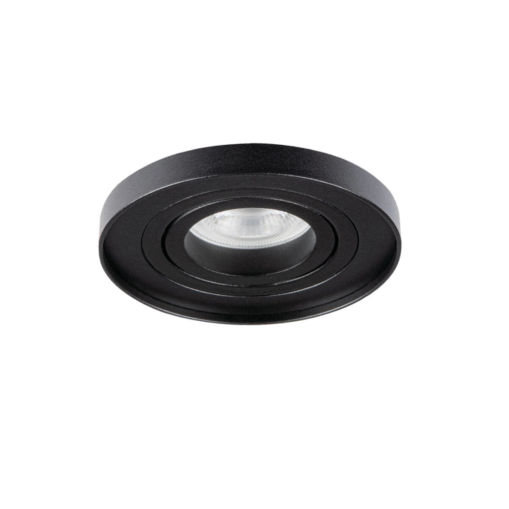 Faretto incasso orientabile tondo nero GU10 Kanlux 37165