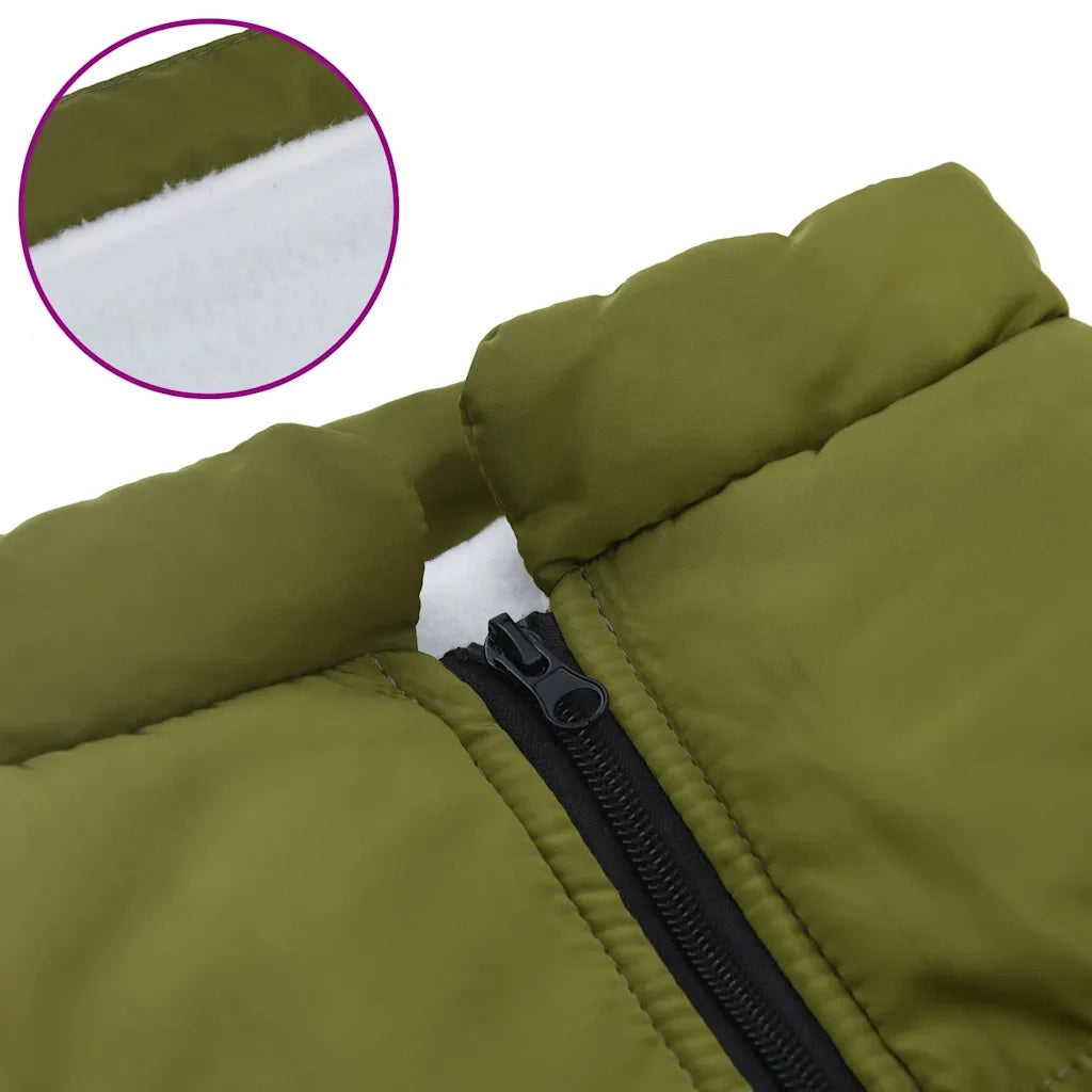 Cappotto Cani Imbracatura Impermeabile Riflettente Verde L52 4019899