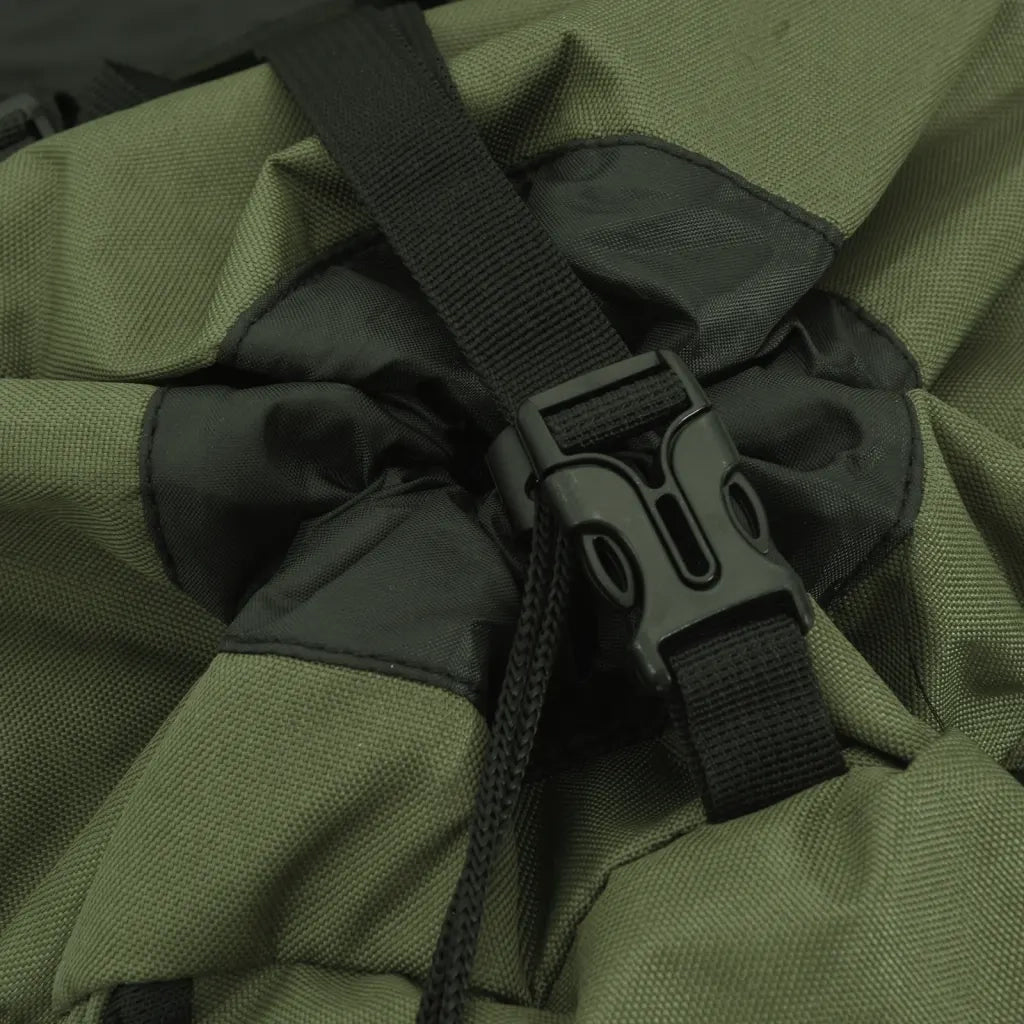 Zaino da Trekking Verde Militare 80 L in Tessuto Oxford