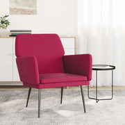 Poltrona Rosso Vino 62x79x79 cm Velluto cod mxl 15045