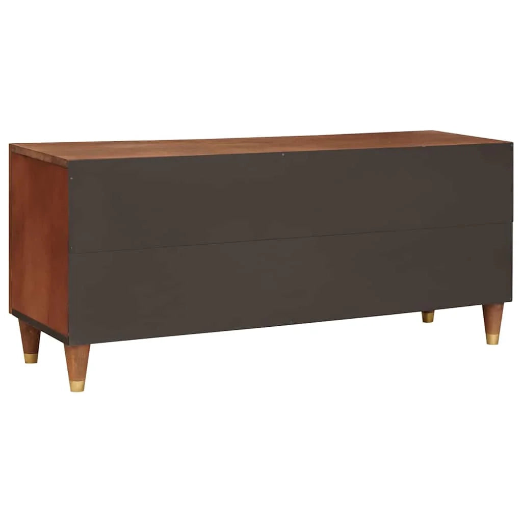 Mobile porta TV rettangolare moderno con ripiano portaoggetti 105 x 33,5 x 46 cm in legno di mango marrone 02_0057900