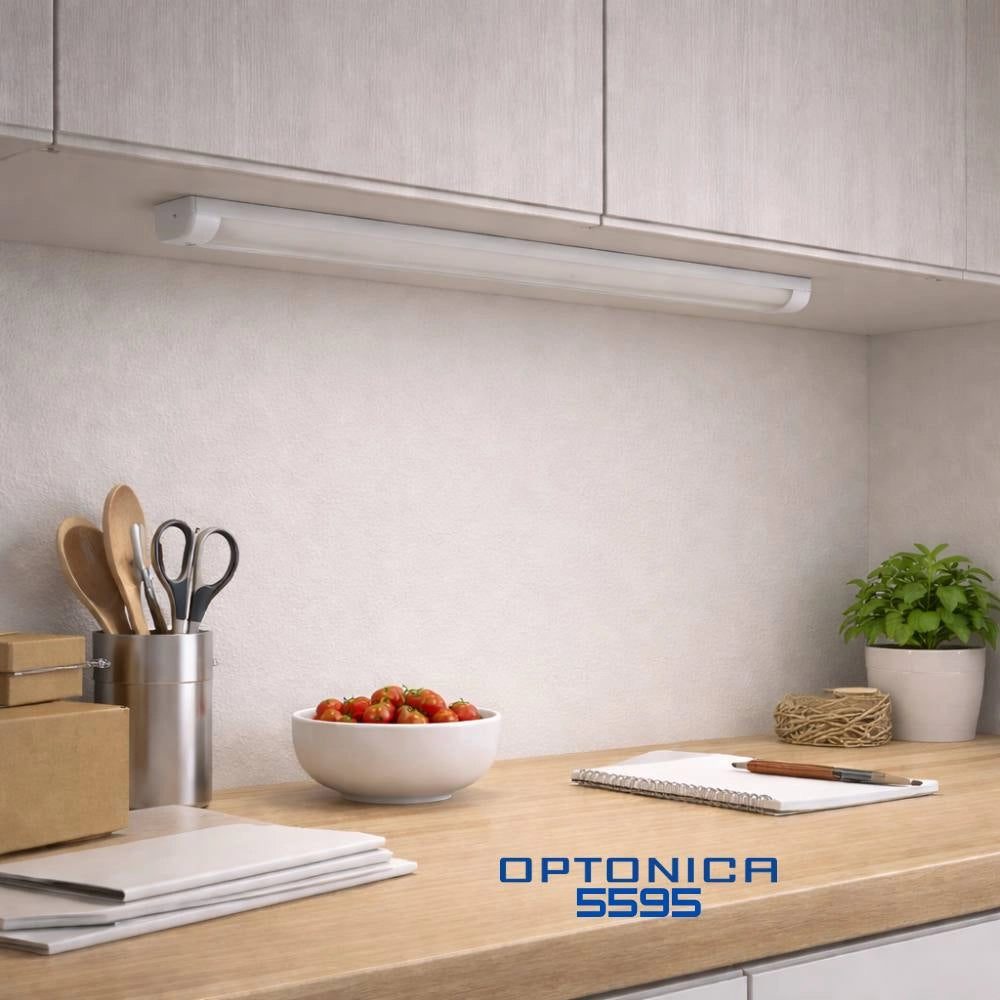 Plafoniera led t5 con interruttore integrato per interni *** temperatura colore lampada 4000k bianco naturale, potenz...