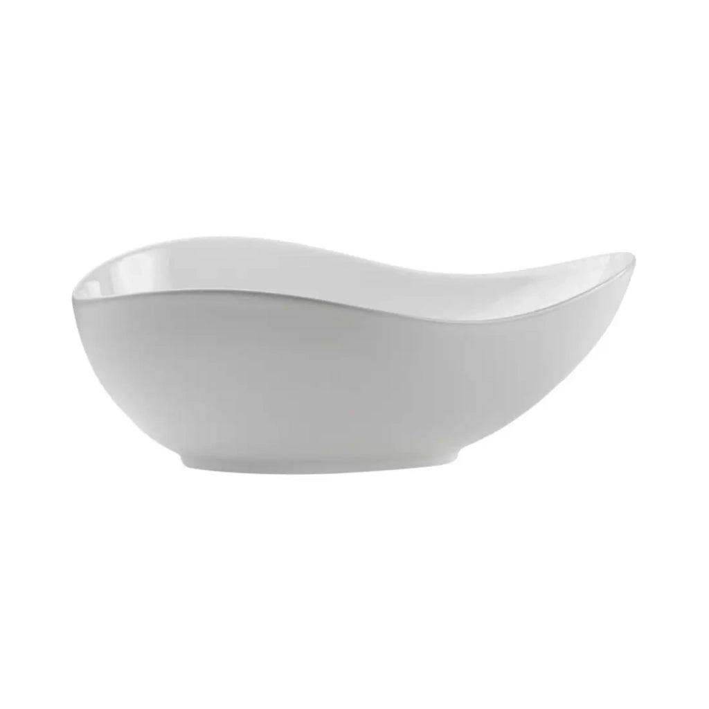 Insieme ERMANO cashmere e finitura quercia 115cm: mobile sottolavabo + lavabo da appoggio bianco asimmetrico + colonna