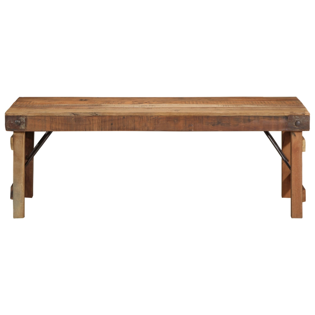 Tavolino da caffÃ¨ 110x55x40 cm in legno massello di recupero