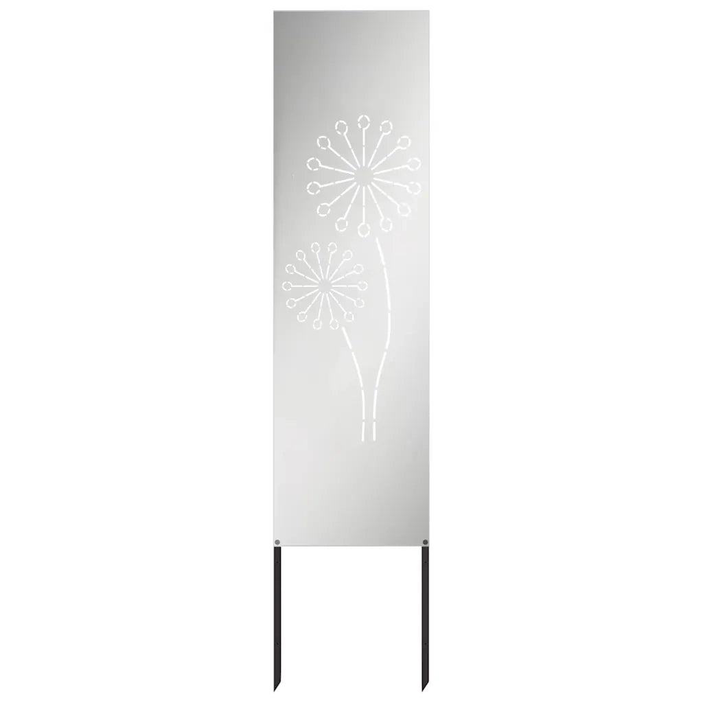 vidaXL Schermo per privacy in giardino Traforo Argento 32 x 140 cm