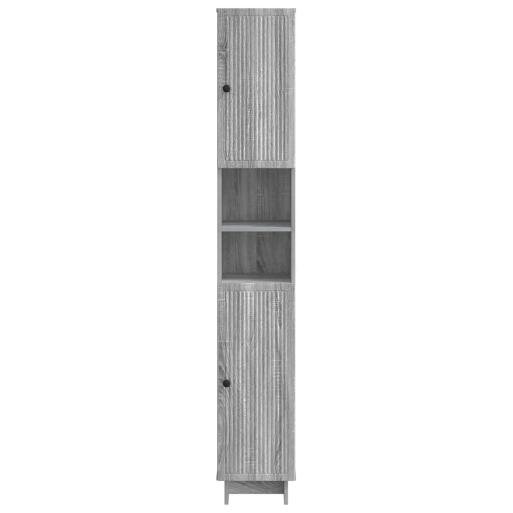 Armadio da Bagno con Ripiano Aperto EDE Sonoma grigio 895941