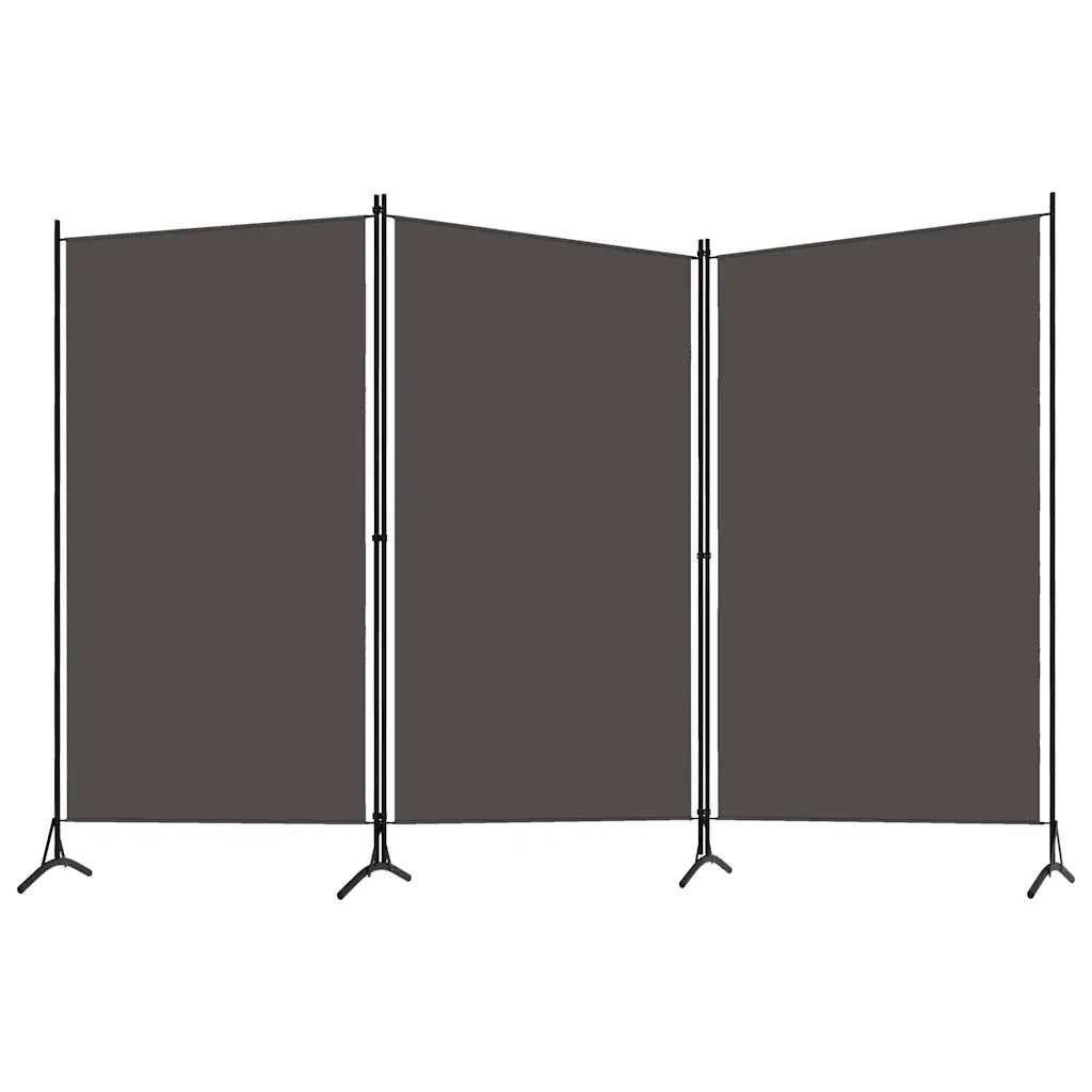 Paravento a 3 Pannelli Antracite 260x180 cm 320733