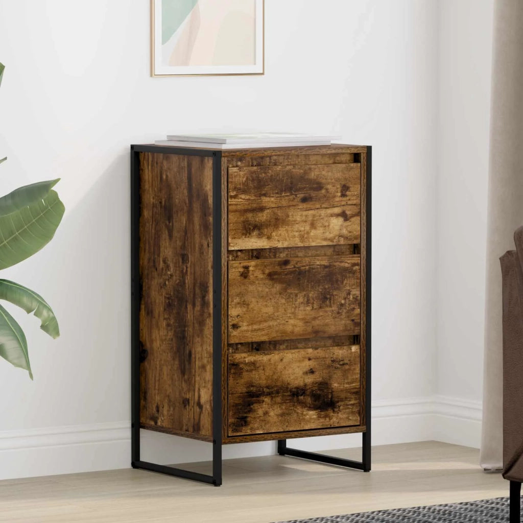 Credenza | Madia | Buffet da pranzo | Armadio da pranzo Quercia Fumosa 42 x 36 x 75.5 cm Legno multistrato