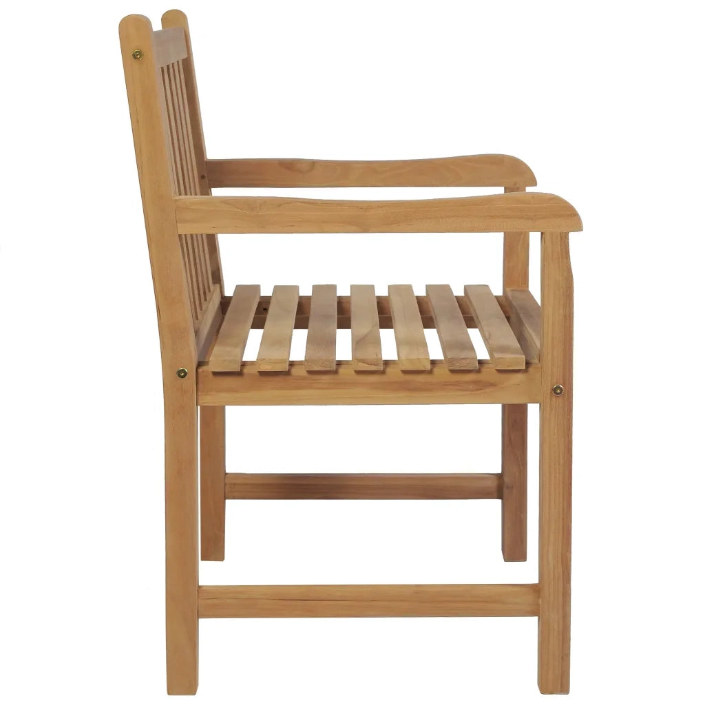 Sedie da Giardino 2 pz | Sedie da Esterno con Cuscini Beige Massello di Teak