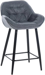 Sgabello da bar Gibson grigio,Tessuto