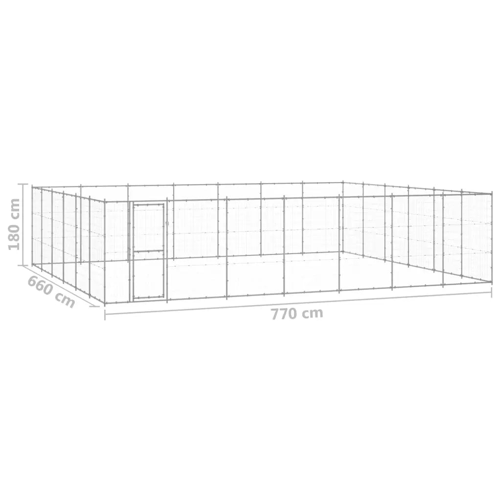 Gabbia per Cani da Esterno in Acciaio Zincato 50,82 mÂ² cod mxl 59985