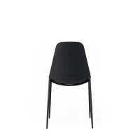 E-STYLO Sedia in polipropilene nero con gambe in metallo nero, 49cm X 48.5cm H. 88cm.