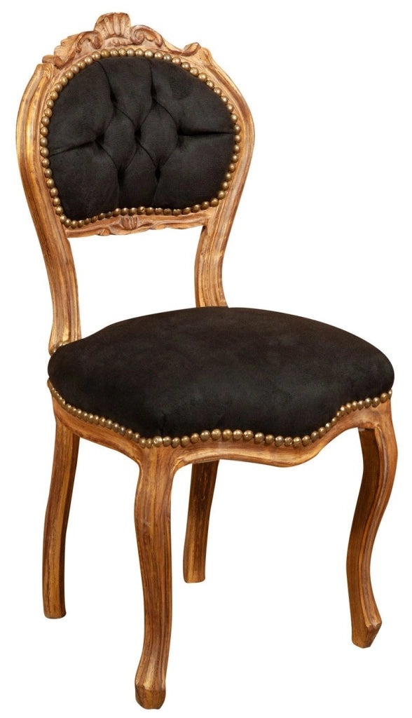 Biscottini Sedia stile francese Luigi XVI in legno massello di faggio poltroncina XVI,