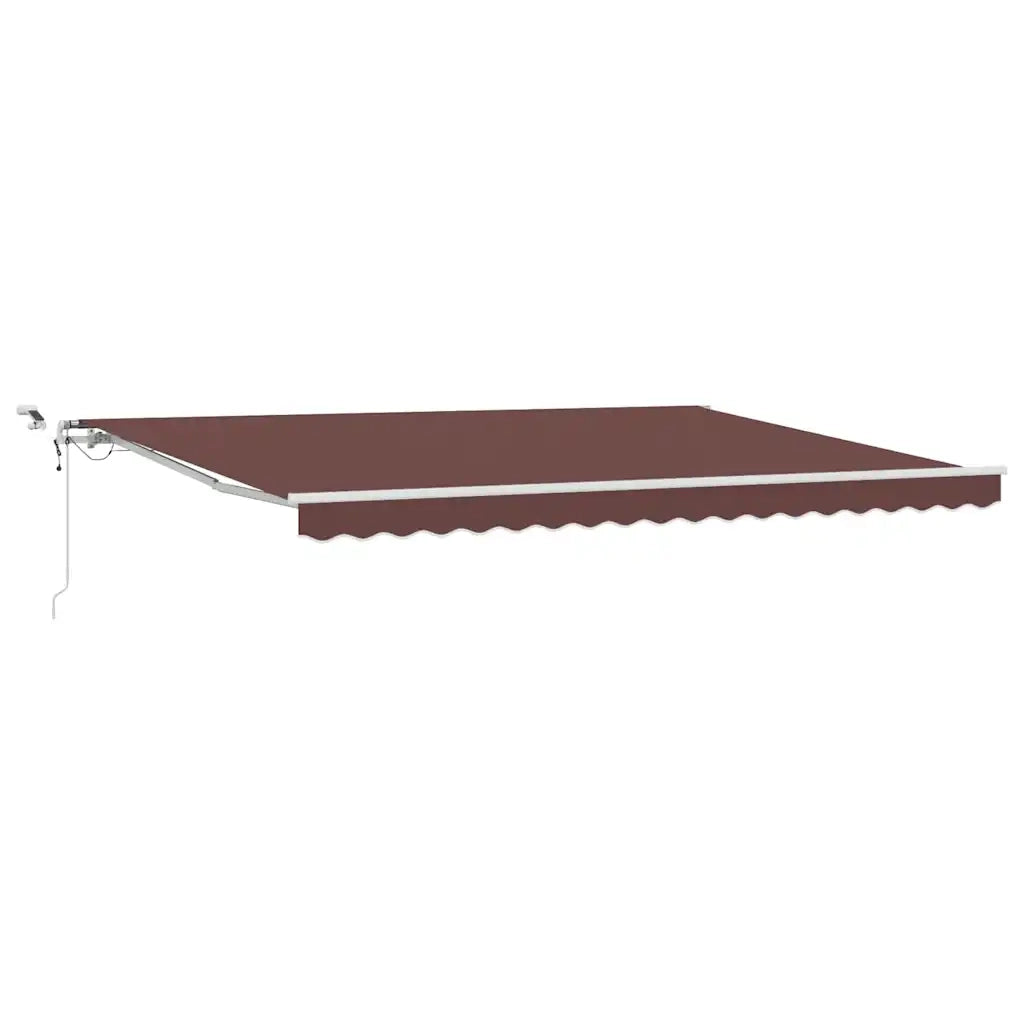Tenda da Sole Retrattile Automatica con LED Marrone 450x300 cm 3215382