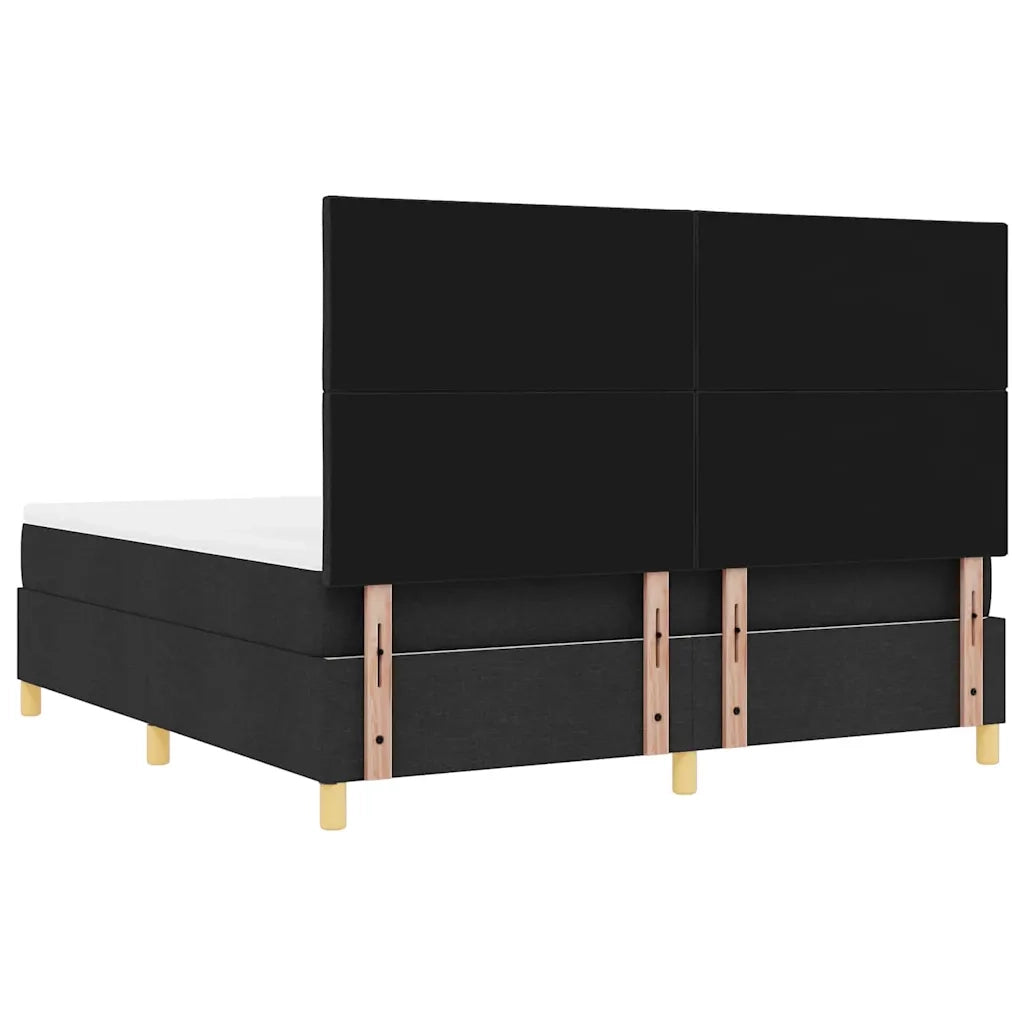 Letto a molle con testiera Nero 200 x 180 cm Tessuto 3344396