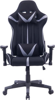Sedia ergonomico per bambini - altezza regolabile - robusta e comoda - tessuto nero/grigio - 64x54x127-135 cm