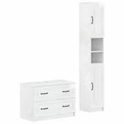 Set di Armadi da Bagno da 2 Pezzi UTRECHT Bianco Lucido 3417571