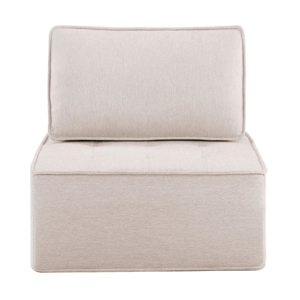 Divano modulare 80.0x36.0x32.0 cm componibile e compatto in compensato beige