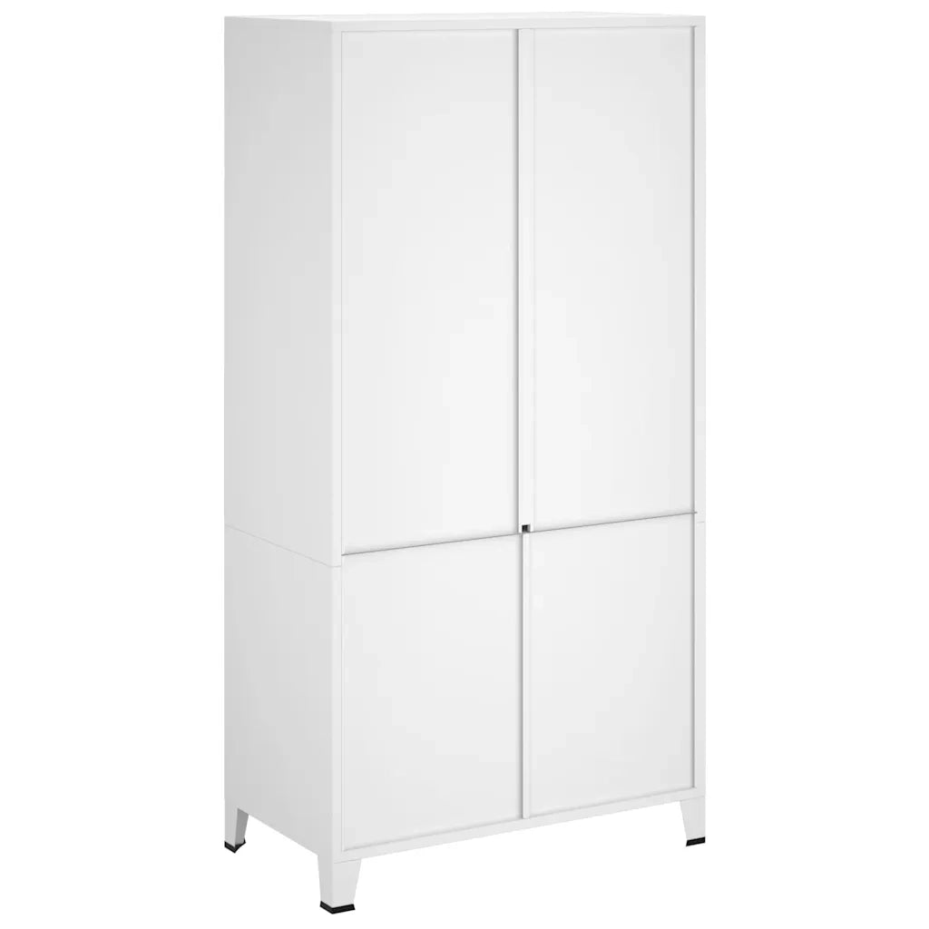 Armadio Bianco Industriale 90x50x180 cm in Metallo