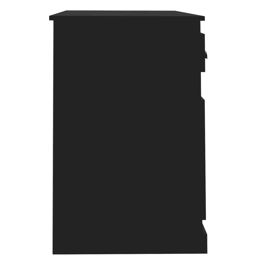 Scrivania | Tavolo da Ufficio con Cassetto Nera 115x50x75 cm in Legno Multistrato