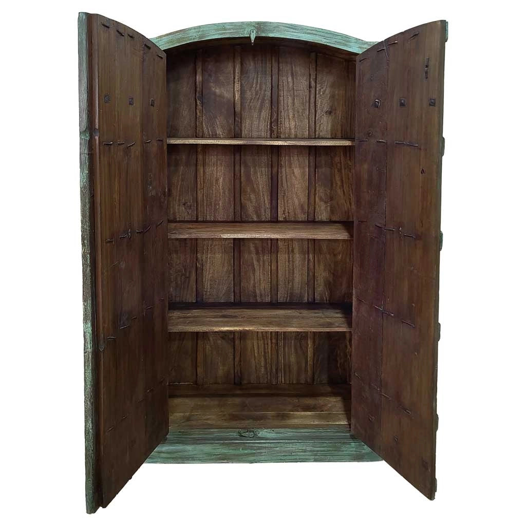 Armadio in legno fatto a mano 90-100x37x170-195h cm