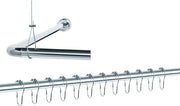 Set per docce universale per vasca e doccia angolare con maniglia L e U + 1 supporto per soffitto + 12 gettoni per doccia