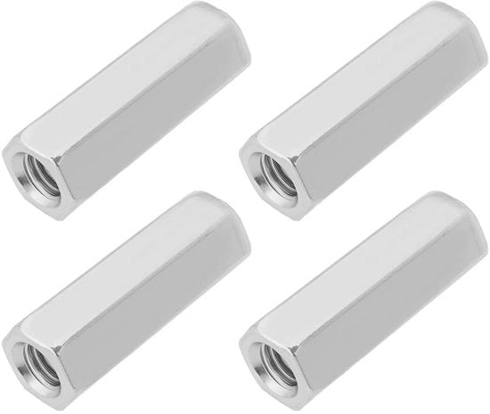 Viti a spalla M10 - 4 pezzi - 50 mm di lunghezza - Acciaio inossidabile - Viti a tappo a 6 facce - Per apparecchiature di comunicazione