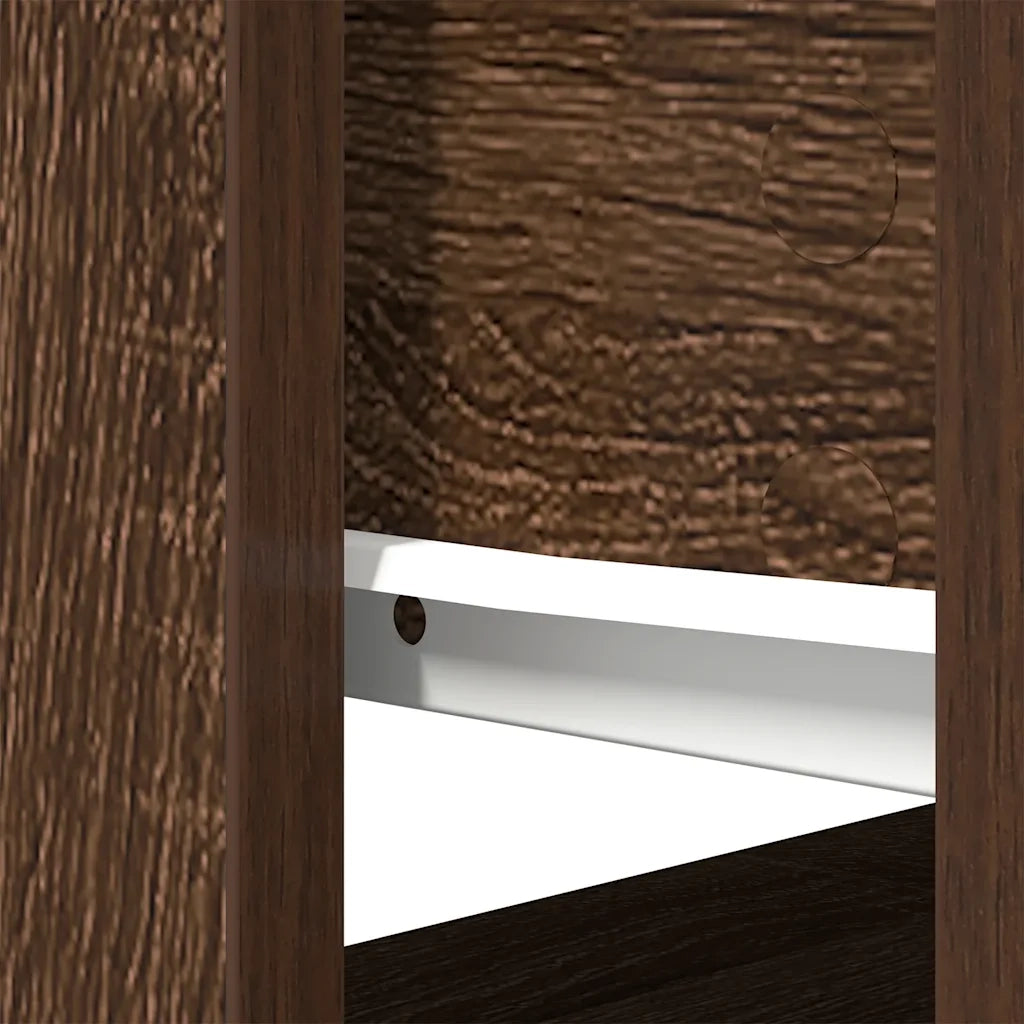 vidaXL Tavolo Consolle con Cassetti Rovere Marrone 85,5x38,5x74,5 cm