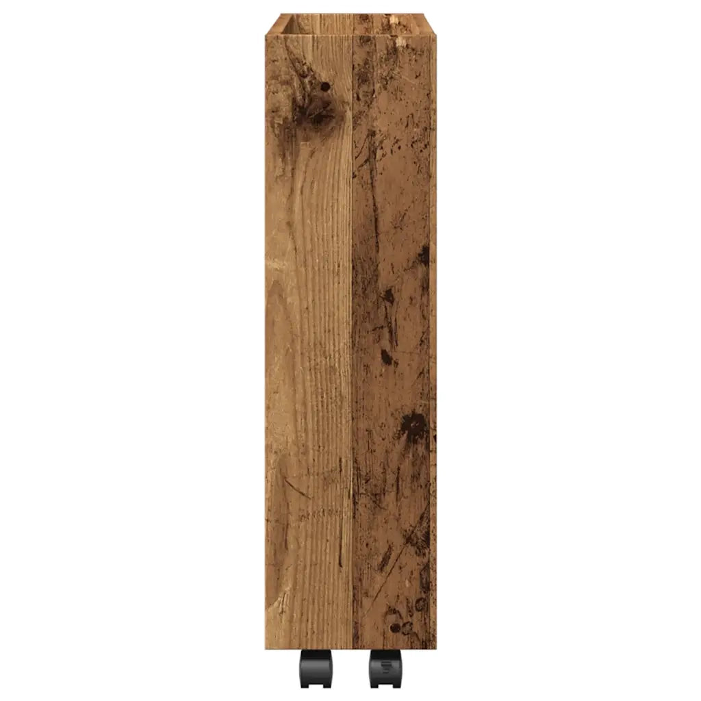 Carrello Stretto a 3 Livelli Legno Vecchio in Truciolato CFW5787374